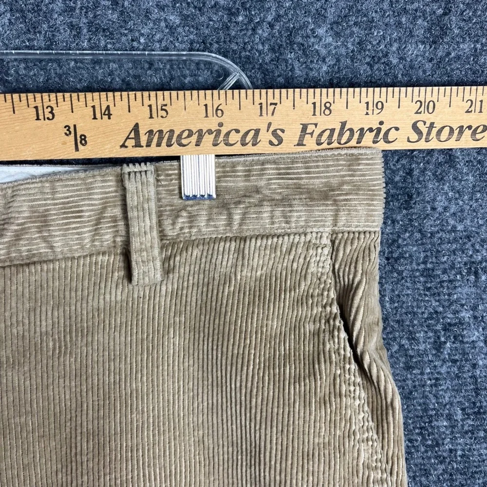L.L.Bean Corduroy Pants Mens 38x30 Tan Classic Fit Stretch Trousers 502835